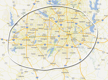 coverage area in dfw top rated services
